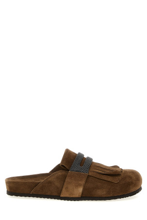 Camel suede Sunday slippers BALENCIAGA (761342WCGA1)