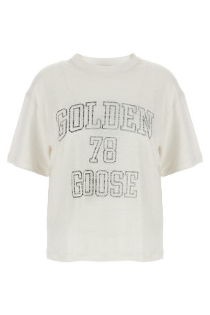 Лляна футболка Біла GOLDEN GOOSE GWP01874P0018911142111421