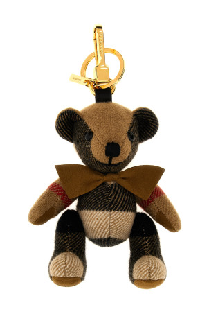 Multicolor leather and felt Corgi key ring LOEWE (C621232XIL)