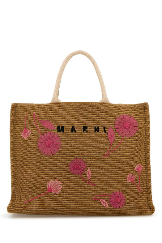トートバッグ MARNI Caramel raffia shopping bag (SHMP0078Q2P7398 Z0R42) Caramel raffia shopping bag MARNI (SHMP0078Q2P7398)
