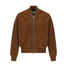 Замшевая куртка-бомбер Разноцветная AMI PARIS HJK152LH0059216