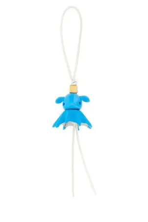 Multicolor leather and felt Corgi key ring LOEWE (C621232XIL)