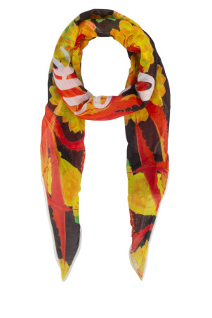 Embroidered wool blend foulard Multicolor BURBERRY (8078779)
