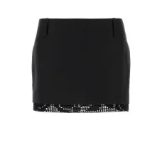 ミニスカート MAGDA BUTRYM FW24 Black silk mini skirt (219724 BLACK) Black silk mini skirt Black MAGDA BUTRYM (219724)