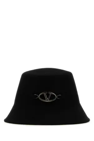 ハット VALENTINO GARAVANI Midnight Blue Felt Bucket Hat Midnight blue felt bucket hat VALENTINO GARAVANI (5W2HGA25GMB)