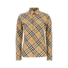 その他 Burberry 8087629 Burberry Check Shirt - Beige - Women | 8087629 | thebs.com