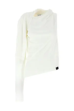 Біла футболка "Asymetrique Off The Shoulder".
