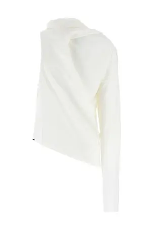 Біла футболка "Asymetrique Off The Shoulder".