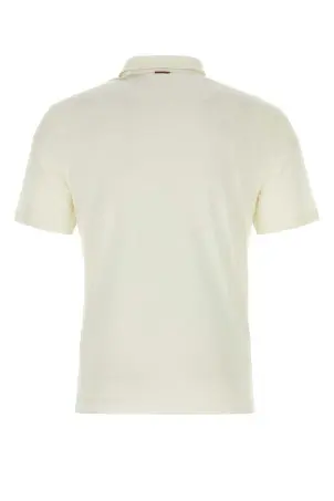 Tシャツ・カットソー ZEGNA Ivory cotton blend polo shirt (RUF338A9F708 N01) Ivory cotton blend polo shirt ZEGNA (RUF338A9F708)