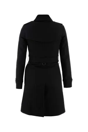 Black gabardine trench coat Black BURBERRY (8079409)