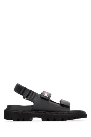 サンダル・ミュール Alexander Wang FW25 VY FLAT SANDAL (30325S007 012C) black satin & crystal hotfix vy sandals in BLACK/SILVER