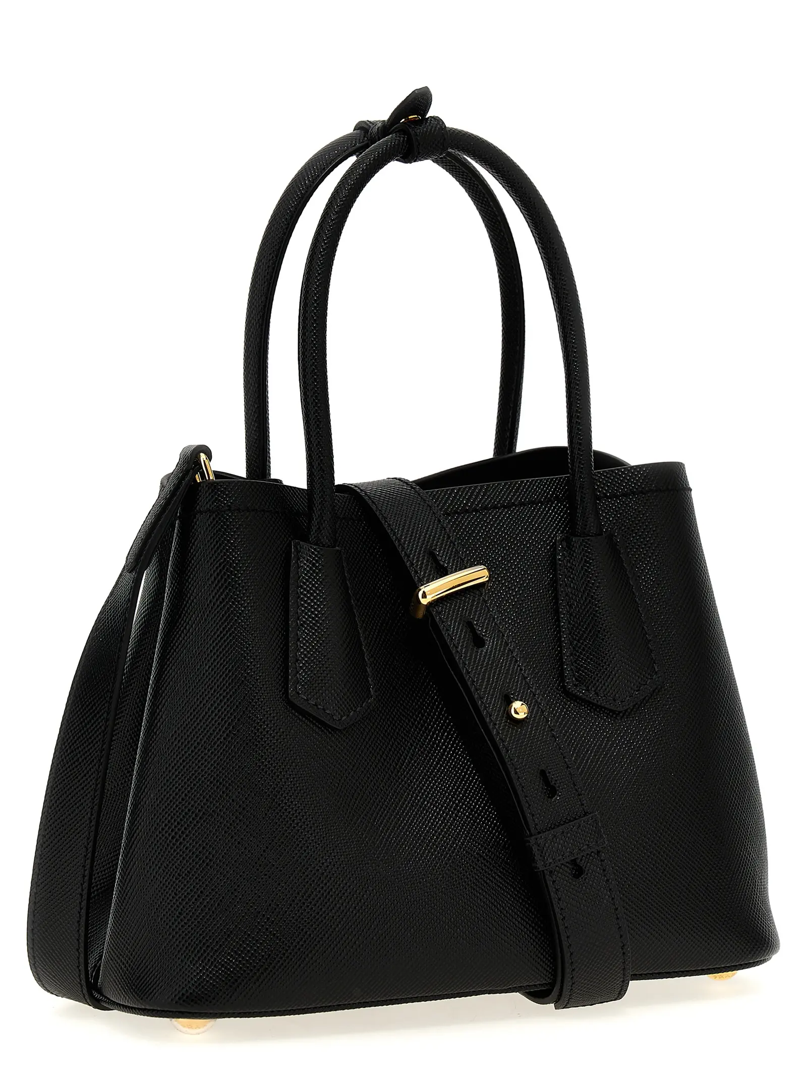 ハンドバッグ PRADA 'Prada Double' mini handbag Black  1BG443VXOG2A4A Prada Double Saffiano Leather Mini Bag | Saks Fifth Avenue