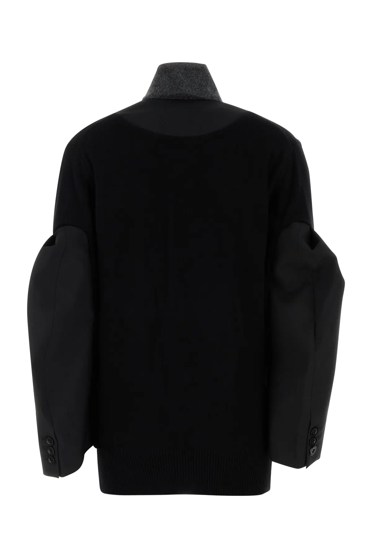 トップス Sacai 21aw Wool Knit x Suiting Jacket Sacai Suiting x Knit Jacket in Black – Hampden Clothing