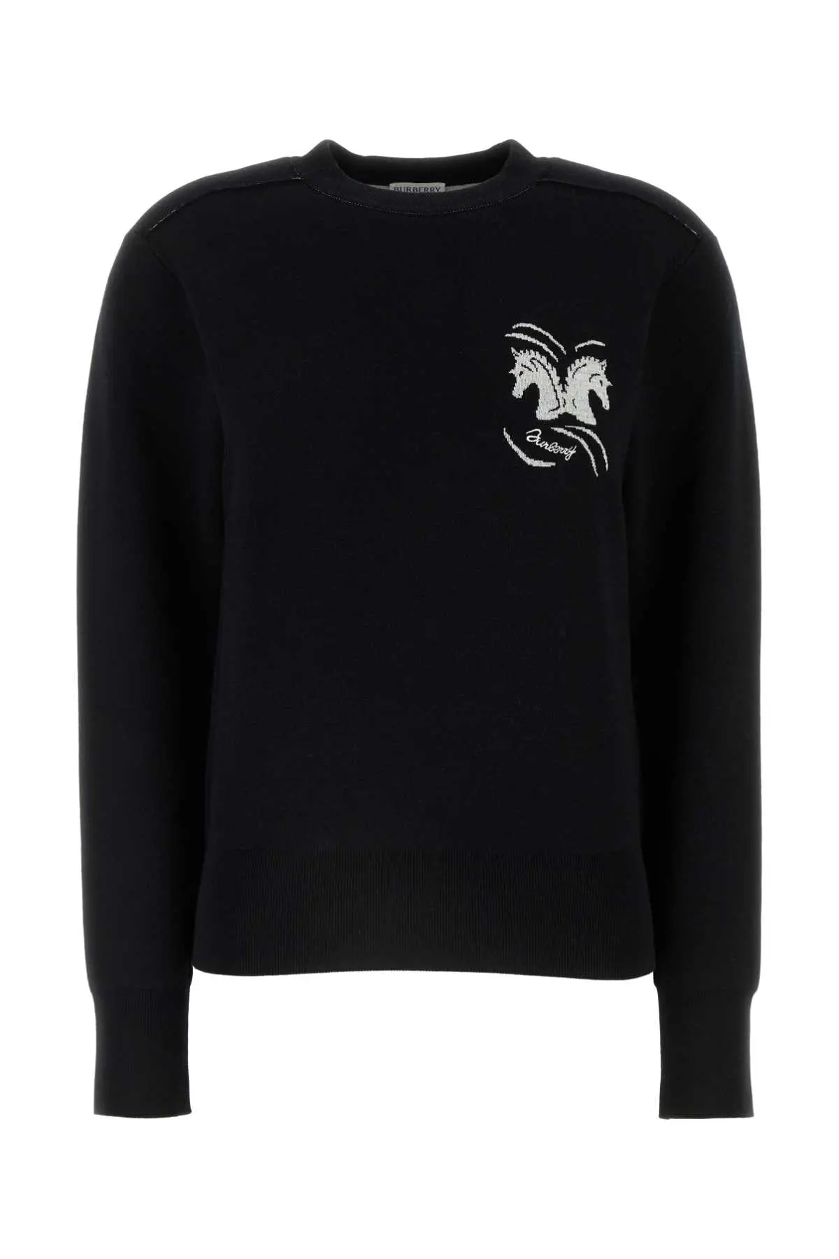 Black stretch wool blend sweater Black BURBERRY (8099618)