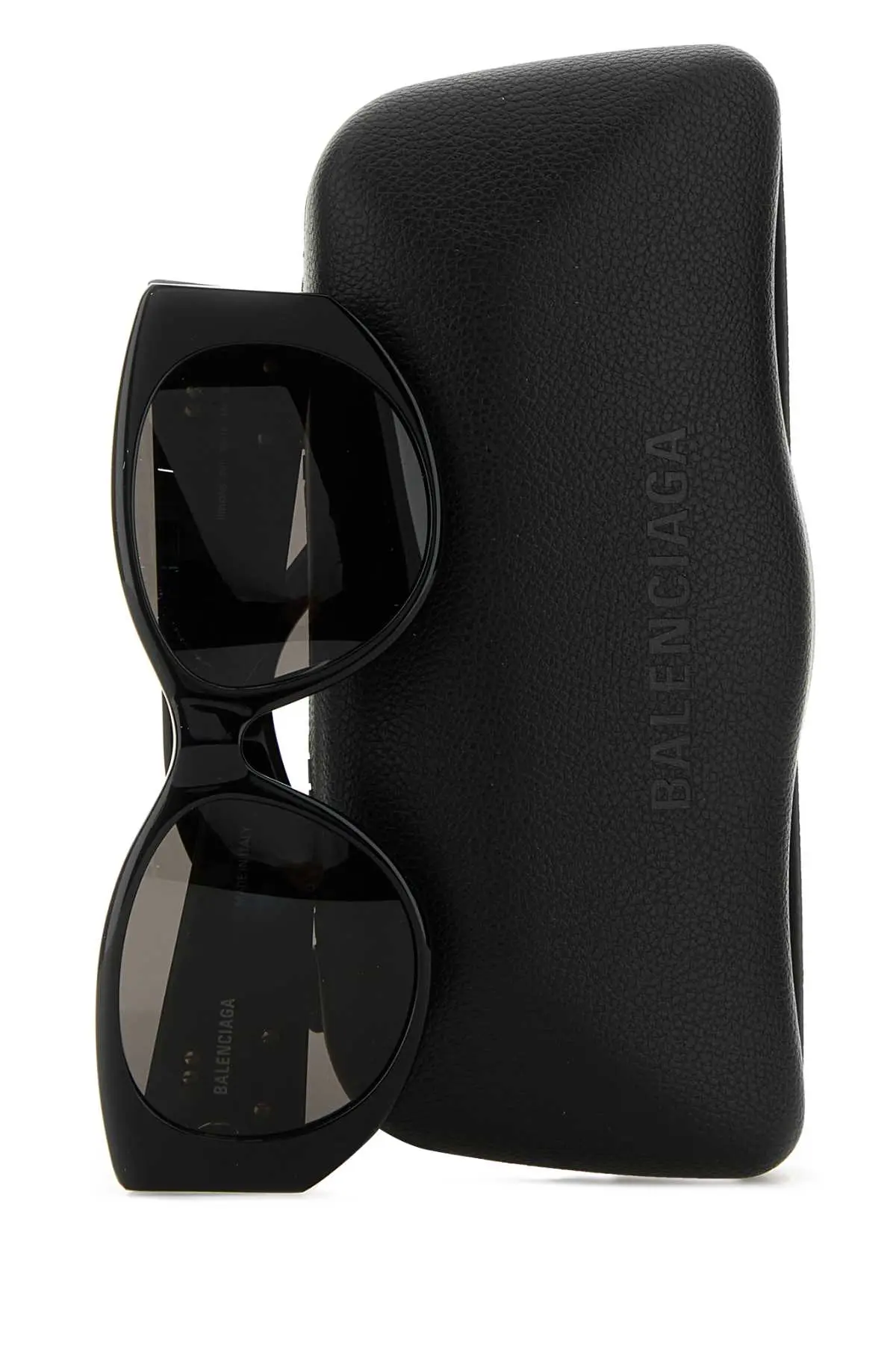 BALENCIAGA Black Acetate Nano Round Sunglasses Women's Nano