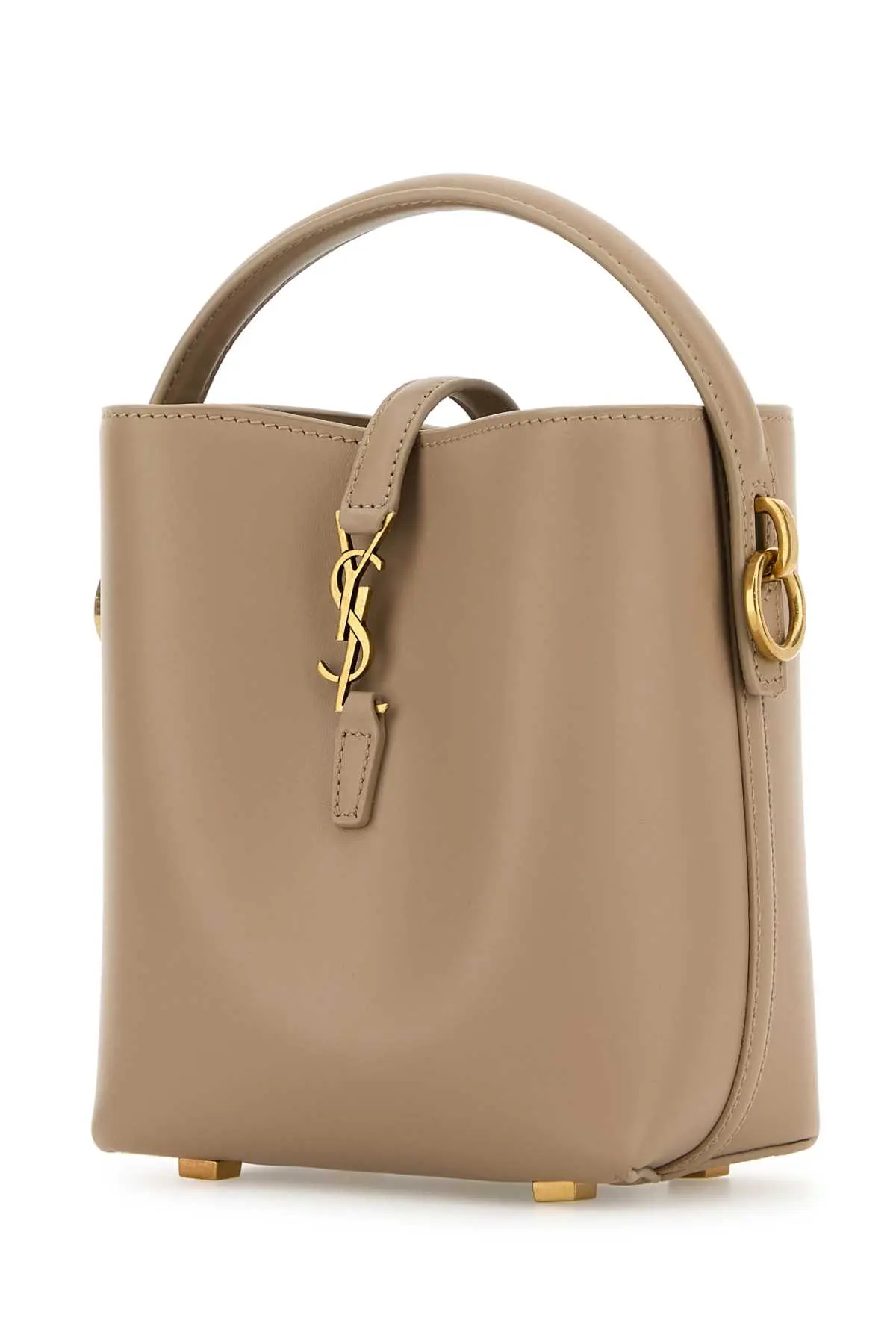 【関税&送料込】Saint Laurent Cappuccino Leather Mini Le 37 Cappuccino leather mini Le 37 bucket bag SAINT LAURENT
