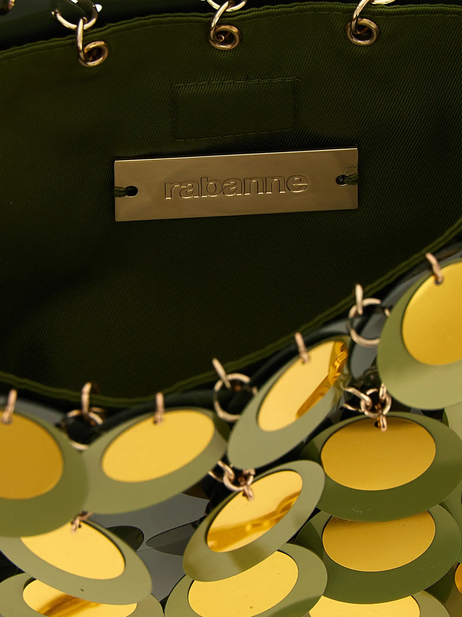 Rabanne 'Kaki Sparkle Nano' shoulder bag