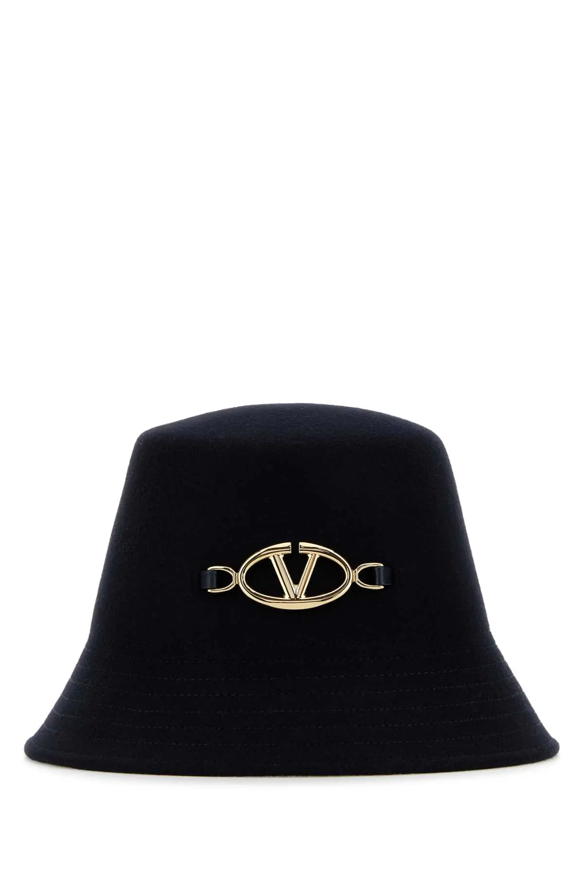 ハット Valentino Garavani Midnight Blue Cotton Bucket Hat Valentino Garavani Reversible Blue Optical Bucket Hat