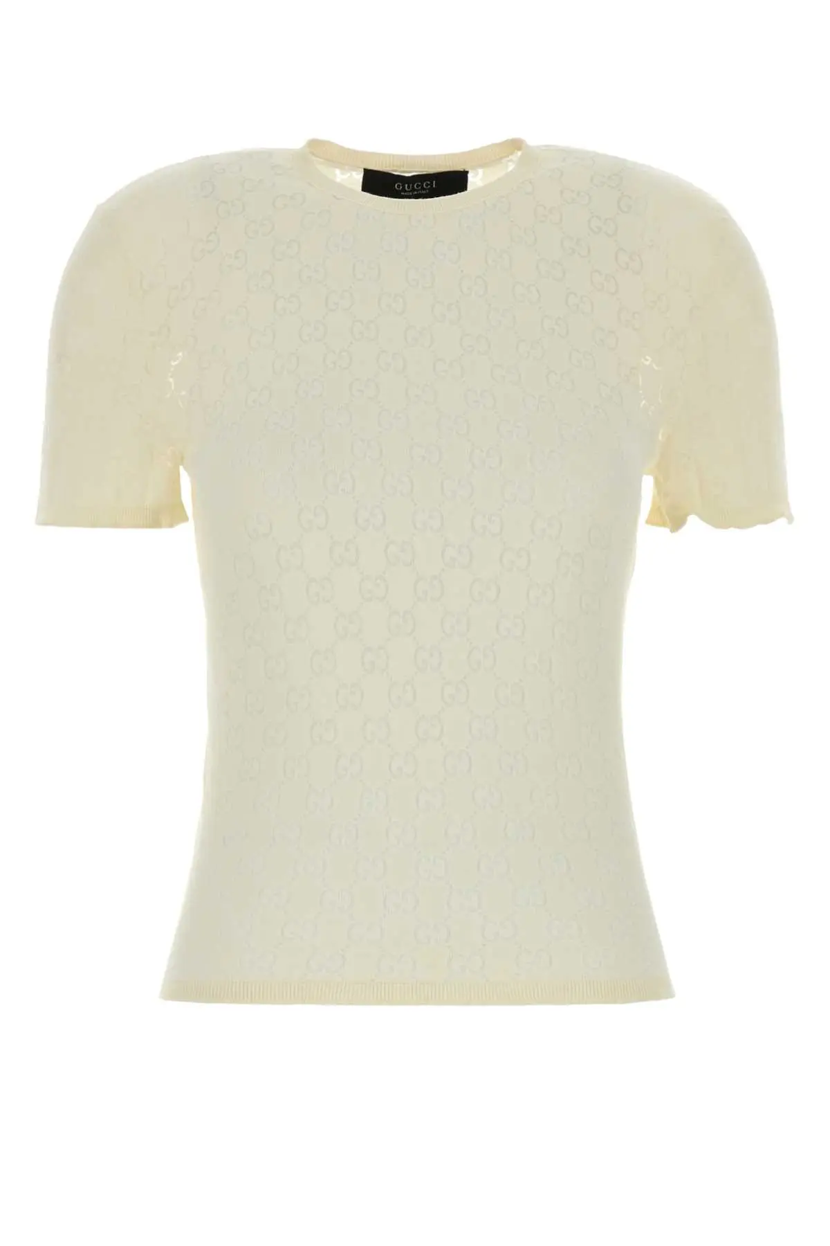 Ivory GG cotton blend t-shirt GUCCI (875544XKFMQ)