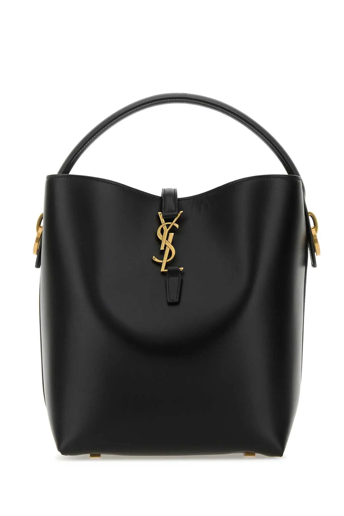Чорна шкіряна сумка-відро Le 37 Чорна SAINT LAURENT (7428282R20W)