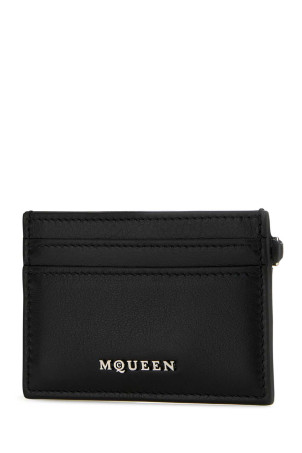 Black leather Sling card holder Black ALEXANDER MCQUEEN (8044341T1AN) Black leather Sling card holder Black ALEXANDER MCQUEEN (8044341T1AN)