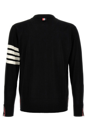 Кардиган из мериносовой шерсти Черный THOM BROWNE MKC002AY1014001 Кардиган из мериносовой шерсти Черный THOM BROWNE MKC002AY1014001
