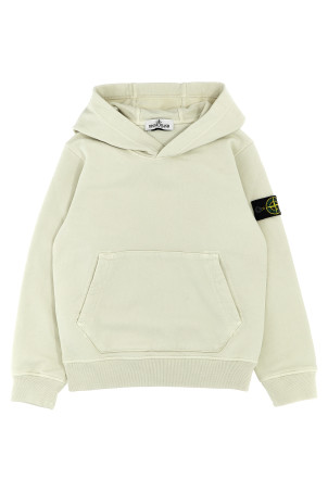 Бежева толстовка з нашивкою з логотипом STONE ISLAND JUNIOR 811661620V0097 Бежева толстовка з нашивкою з логотипом STONE ISLAND JUNIOR 811661620V0097