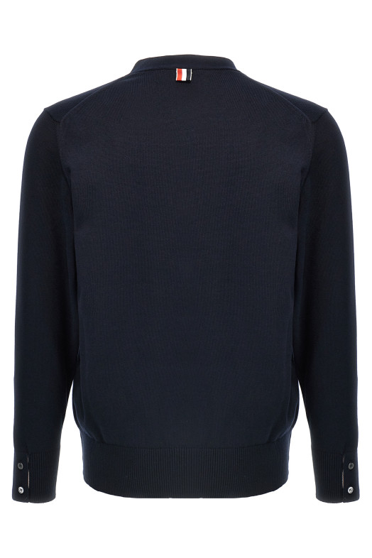 Кардиган THOM BROWNE '4-Bar' Синій MKC581AY3043415 Кардиган THOM BROWNE '4-Bar' Синій MKC581AY3043415