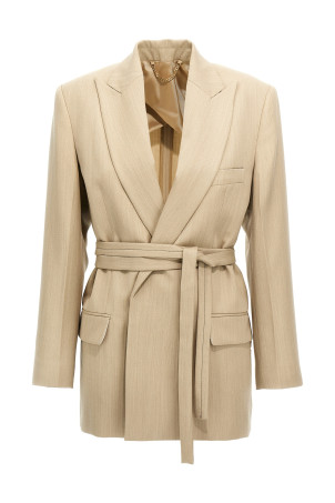 Поясний піджак Бежевий VICTORIA BECKHAM 1125WJK006092AALMOND Поясний піджак Бежевий VICTORIA BECKHAM 1125WJK006092AALMOND