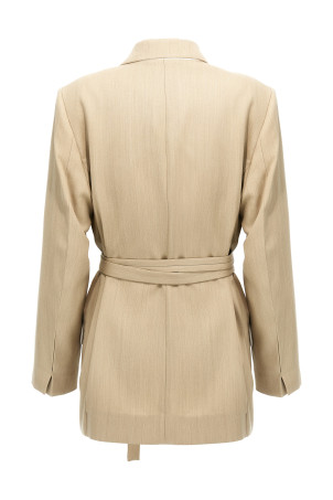 Поясний піджак Бежевий VICTORIA BECKHAM 1125WJK006092AALMOND Поясний піджак Бежевий VICTORIA BECKHAM 1125WJK006092AALMOND