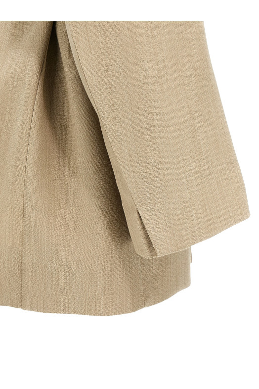 Поясний піджак Бежевий VICTORIA BECKHAM 1125WJK006092AALMOND Поясний піджак Бежевий VICTORIA BECKHAM 1125WJK006092AALMOND