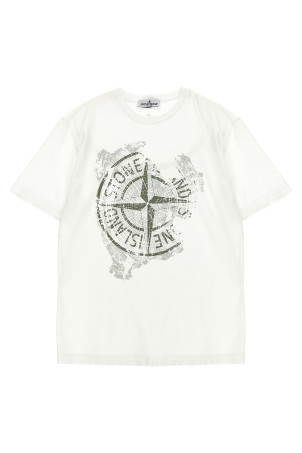 Футболка з принтом Біла STONE ISLAND JUNIOR K1S162100010V0001 Футболка з принтом Біла STONE ISLAND JUNIOR K1S162100010V0001