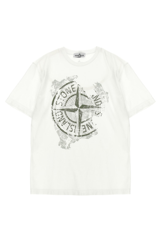 Футболка с принтом Белая STONE ISLAND JUNIOR K1S162100010V0001 Футболка с принтом Белая STONE ISLAND JUNIOR K1S162100010V0001