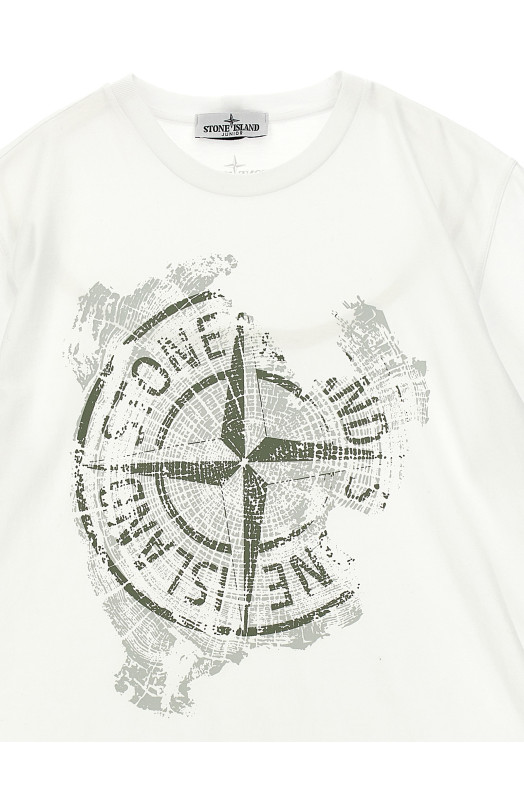 Футболка с принтом Белая STONE ISLAND JUNIOR K1S162100010V0001 Футболка с принтом Белая STONE ISLAND JUNIOR K1S162100010V0001