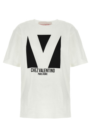 Valentino Garavani 'Chez Valentino' T-shirt White Valentino Garavani 'Chez Valentino' T-shirt White
