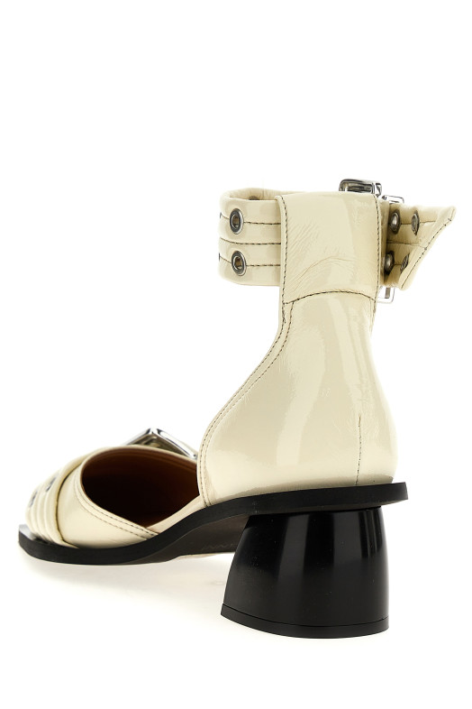 Насоси GANNI 'Buckle Open Cut Pumps' Білий S2902135 Насоси GANNI 'Buckle Open Cut Pumps' Білий S2902135