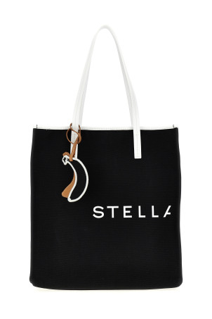 Велика сумка для покупок STELLA MCCARTNEY 'SMC Bananatex®' чорно-сіра 7B0133WP05151000 Велика сумка для покупок STELLA MCCARTNEY 'SMC Bananatex®' чорно-сіра 7B0133WP05151000