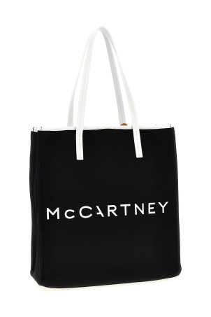Велика сумка для покупок STELLA MCCARTNEY 'SMC Bananatex®' чорно-сіра 7B0133WP05151000 Велика сумка для покупок STELLA MCCARTNEY 'SMC Bananatex®' чорно-сіра 7B0133WP05151000