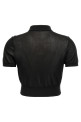 Cropped polo shirt Black Cropped polo shirt Black