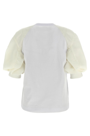Футболка з повітряною кулькою Біла SACAI SCW239104 Футболка з повітряною кулькою Біла SACAI SCW239104