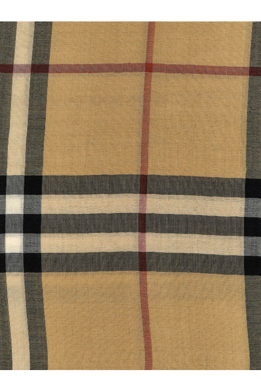 Двусторонний шарф в клетку Бежевый BURBERRY 8097026SANDLICHEN Двусторонний шарф в клетку Бежевый BURBERRY 8097026SANDLICHEN