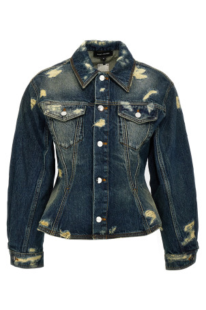 Куртка MARC JACOBS 'The Rip And Repair Fluted Denim Jacket' синяя 2F4RJC002D15491 Куртка MARC JACOBS 'The Rip And Repair Fluted Denim Jacket' синяя 2F4RJC002D15491