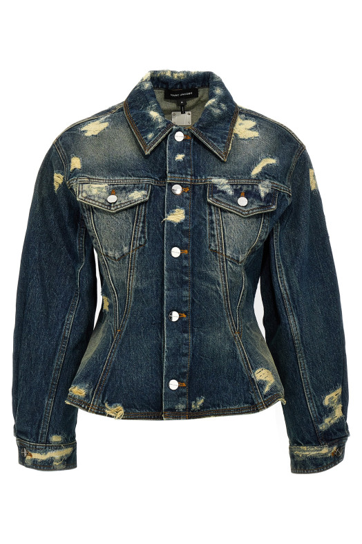 Куртка MARC JACOBS 'The Rip And Repair Fluted Denim Jacket' синяя 2F4RJC002D15491 Куртка MARC JACOBS 'The Rip And Repair Fluted Denim Jacket' синяя 2F4RJC002D15491