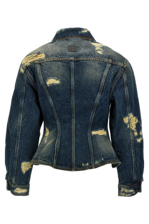 Куртка MARC JACOBS 'The Rip And Repair Fluted Denim Jacket' синяя 2F4RJC002D15491 Куртка MARC JACOBS 'The Rip And Repair Fluted Denim Jacket' синяя 2F4RJC002D15491
