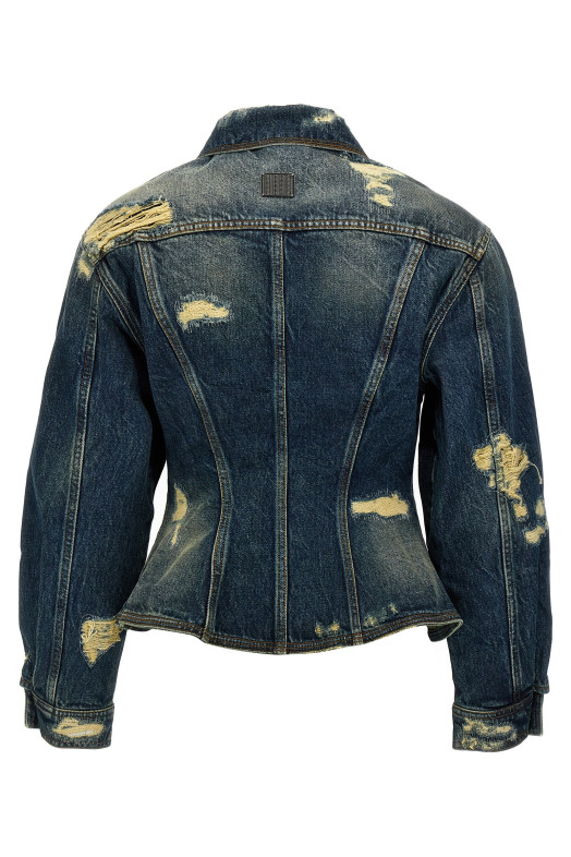 Куртка MARC JACOBS 'The Rip And Repair Fluted Denim Jacket' синяя 2F4RJC002D15491 Куртка MARC JACOBS 'The Rip And Repair Fluted Denim Jacket' синяя 2F4RJC002D15491