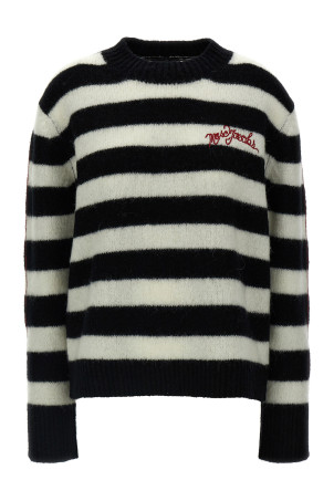 Смугастий светр чорно-сірий MARC JACOBS 2F4RTP061K07005 Смугастий светр чорно-сірий MARC JACOBS 2F4RTP061K07005