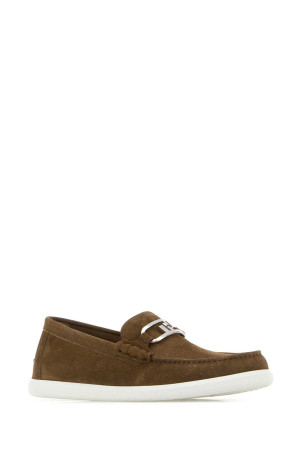 Brown suede O Lock Light loafers  FENDI (7D1717QK9) Brown suede O Lock Light loafers  FENDI (7D1717QK9)
