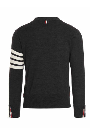 Кардиган из мериносовой шерсти Серый THOM BROWNE MKC002AY1014022 Кардиган из мериносовой шерсти Серый THOM BROWNE MKC002AY1014022