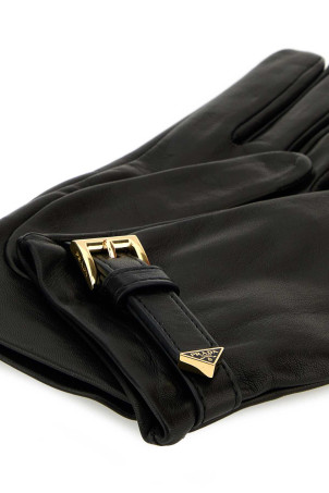 Черные перчатки из кожи наппа Черные PRADA (1GG228038) Черные перчатки из кожи наппа Черные PRADA (1GG228038)
