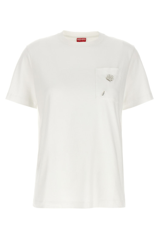 Футболка з логотипом Біла KENZO FF52TS1504SG02 Футболка з логотипом Біла KENZO FF52TS1504SG02